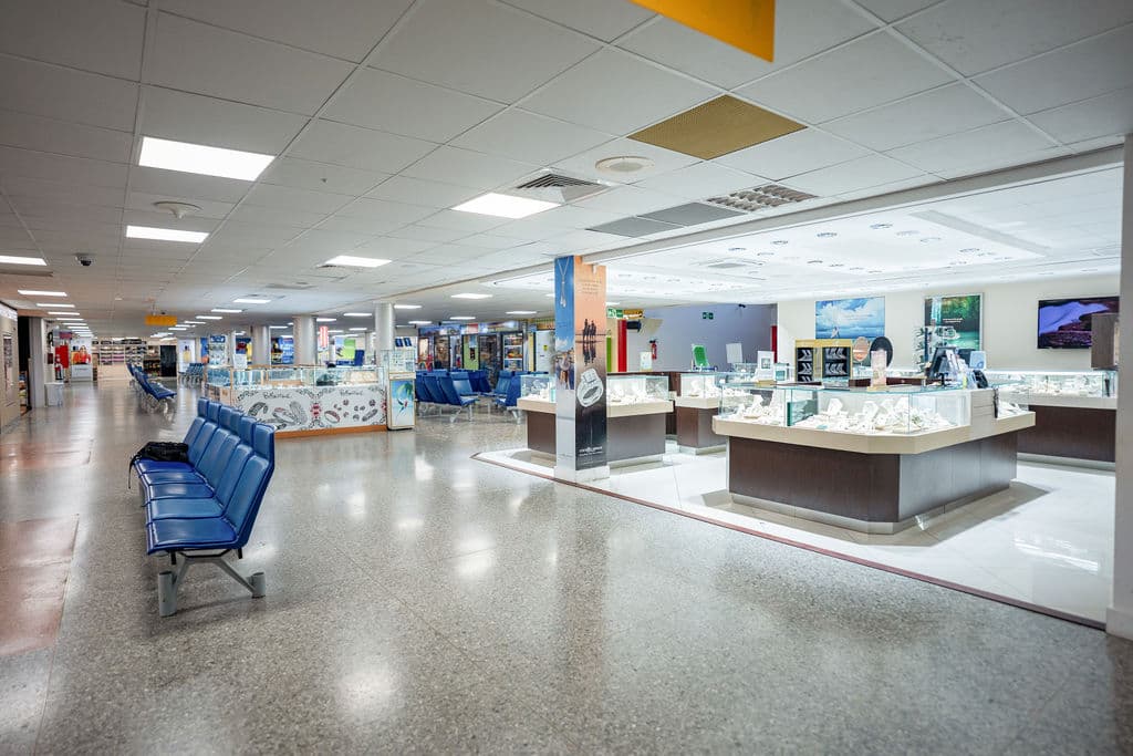 Duty-free shopping hall at MBIA